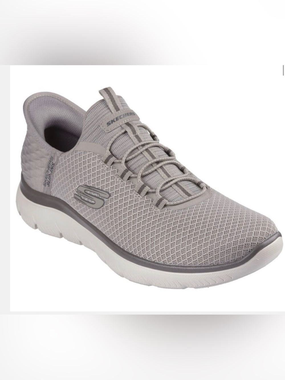 Skechers Mens Slip -ins : Summit High Range Trainers in Taupe